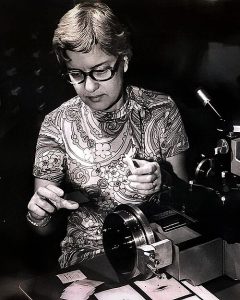 Vera Rubin measuring spectra.