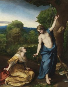Noli me tangere (Den uppståndne Jesus och Maria från Magdala) av Correggio 1543.