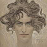 Tyra Kleen, porträtt av Lilly Sparre, 1912, pastell, 45 x 33 cm. Foto: Studio Lindblad